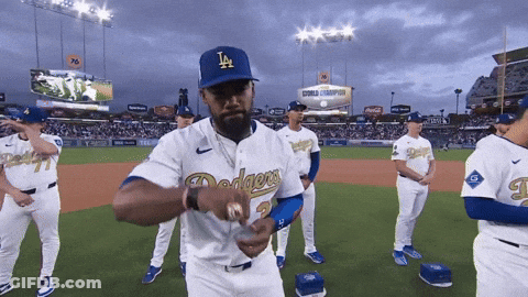 Dodgers Baseball Player On Field GIF