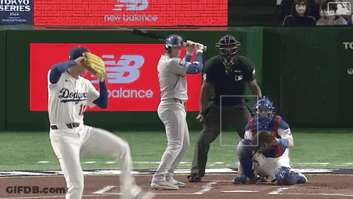 Dodgers Baseball Player Ready To Hit Ball GIF