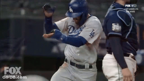 Dodgers Baseball Player Running GIF