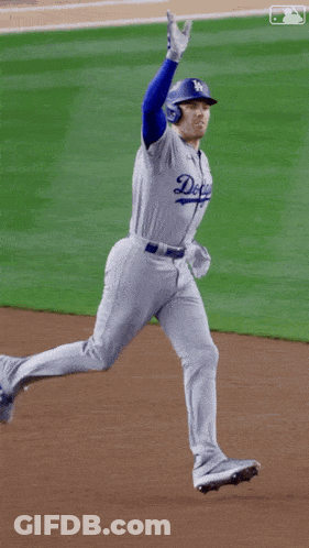 Dodgers Baseball Player Running GIF