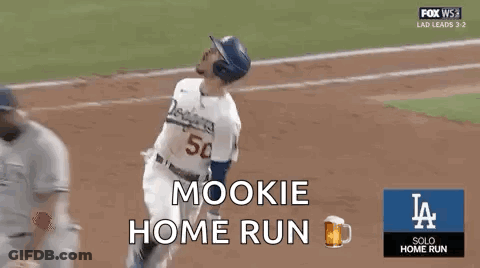 Dodgers Baseball Player Running Home GIF