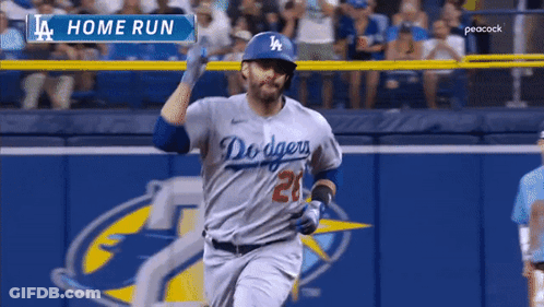 Dodgers Baseball Player Running Home GIF