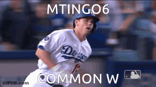 Dodgers Baseball Player Running On Field Mting06 Common W GIF