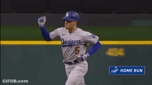 Dodgers Baseball Player Running To Base GIF