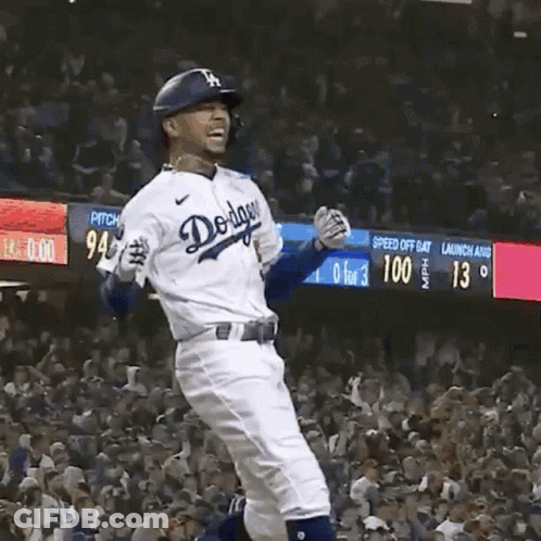 Dodgers Baseball Player Standing GIF