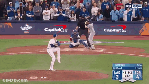 Dodgers Baseball Player Standing In Front Of Crowd GIF