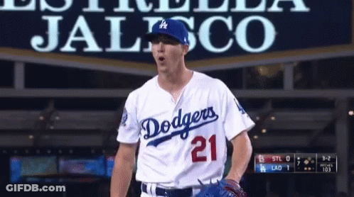 Dodgers Baseball Player Standing GIF