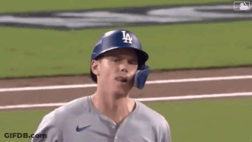 Dodgers Baseball Player Standing On Field GIF
