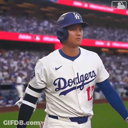 Dodgers Baseball Player Standing On Field GIF