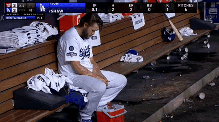 Dodgers Clayton Kershaw Sad Moments GIF