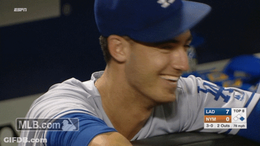 Dodgers Cody Bellinger Shy Smile GIF