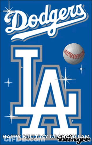 Dodgers Happy Birthday Poster GIF