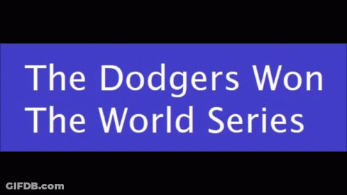 Dodgers Logo Blue And White GIF