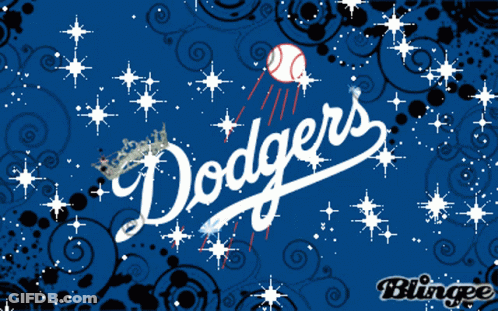 Dodgers Logo On Blue Background GIF