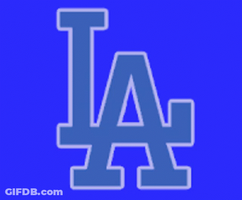 Dodgers Logo With Baseball GIF