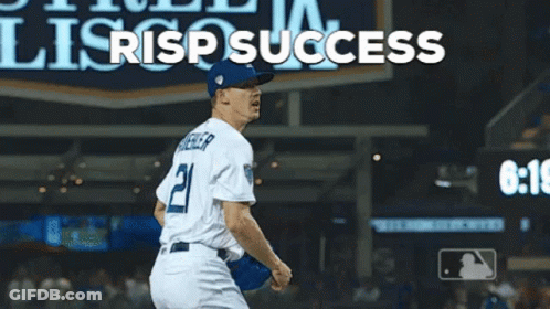 Dodgers Pitcher Celebrating Win With Risp Success GIF