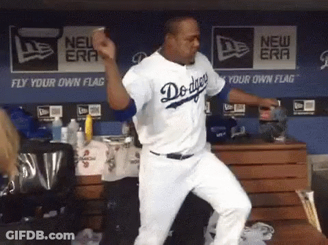 Dodgers Player Dancing In Dugout GIF