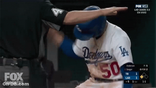 Dodgers Player Getting Punch GIF