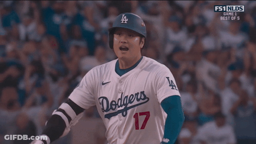 Dodgers Player Number 17 Running To Home Plate GIF
