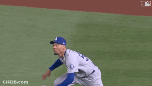 Dodgers Player Reaching For Ball GIF
