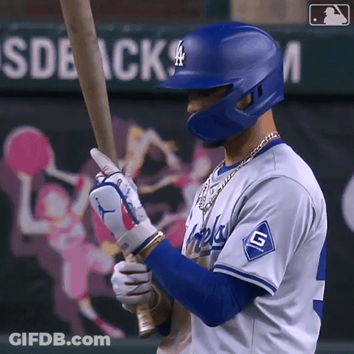 Dodgers Player Ready To Hit Ball GIF