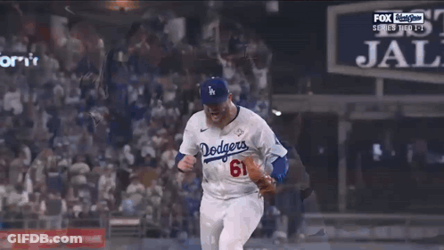 Dodgers Player Running On Field GIF