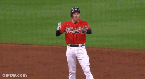 Dodgers Player With Mascot On Head Giving Thumbs Up GIF