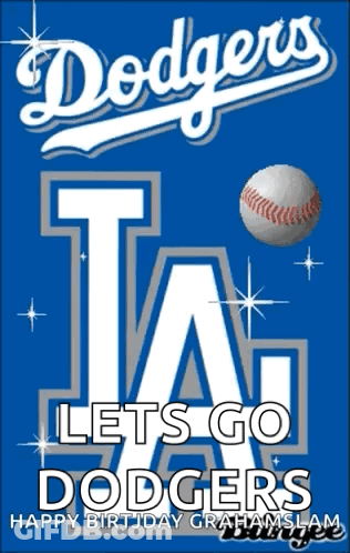 Dodgers Poster With Baseball GIF