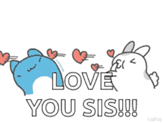 Dodging Love You Sister Stickers GIF