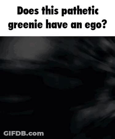 Does This Pathetic Greenie Have An Ego ? A Close Up Of A Person 'S Face With Glasses . GIF