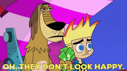 Dog And Boy Saying Oh They Don't Look Happy GIF