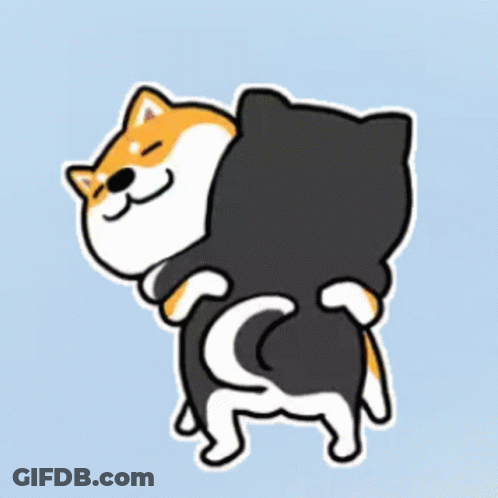 Dog And Cat Hugging GIF