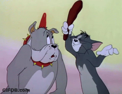 Dog And Cat With Spiked Collars GIF