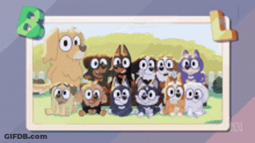 Dog And Cats With Number 8 GIF