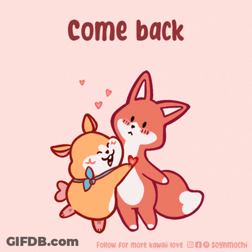 Dog And Fox Hugging Come Back GIF