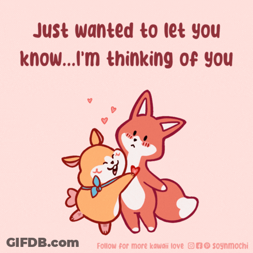 Dog And Fox Hugging Just Wanted To Let You Know GIF
