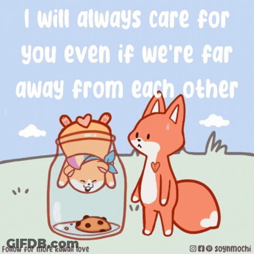 Dog And Fox: I Will Always Care For You GIF