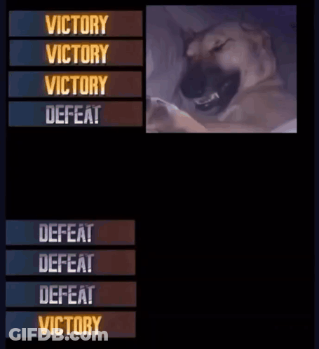 Dog And Man In Bed Victory And Defeat GIF