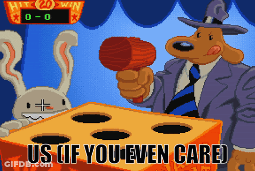 Dog And Rabbit Playing Game Us If You Even Care GIF
