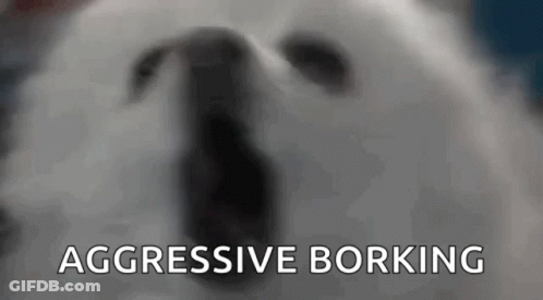 Dog Borking Aggressively GIF