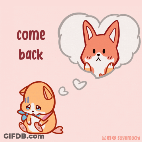 Dog Cartoon Come Back GIF