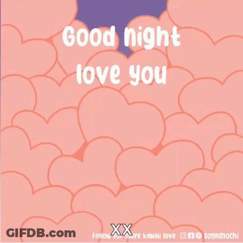 Dog Cartoon Saying Good Night Love You GIF