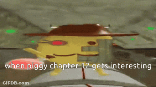 Dog Cartoon Saying When Piggy Chapter 12 Gets Interesting GIF