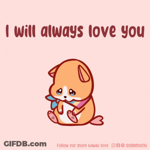 Dog Drawing Saying I Will Always Love You GIF