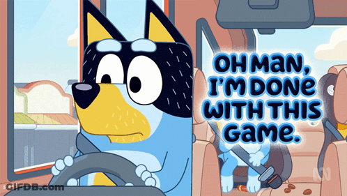 Dog Driving Car Saying Oh Man I'm Done With This Game GIF