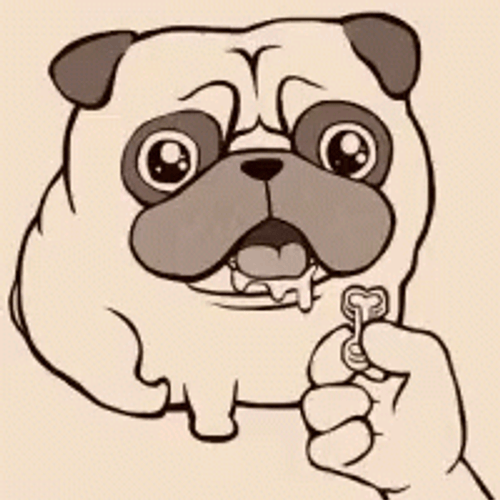 Dog Drooling Bone GIF