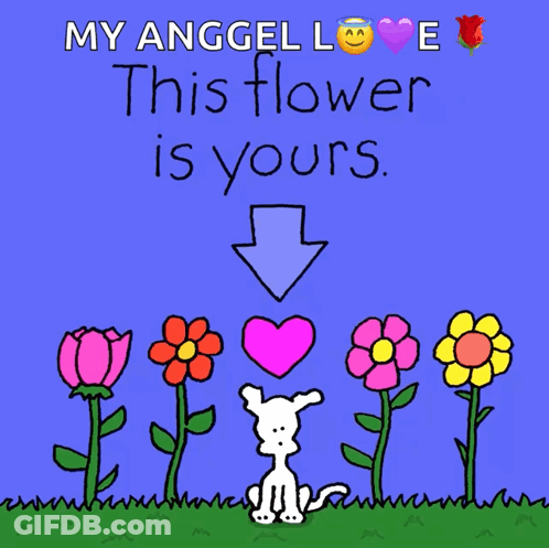 Dog Flowers Anggel Love This Flower Is Yours GIF