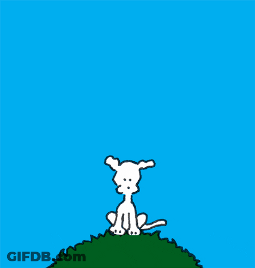 Dog Forms Big Heart Cloud GIF