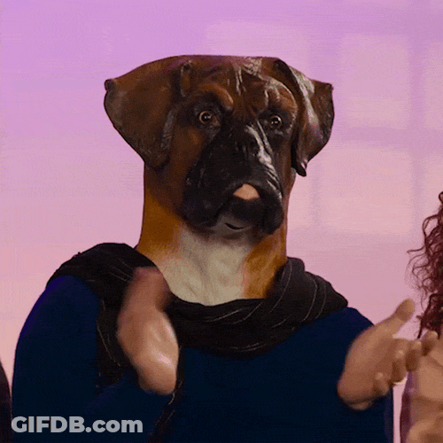 Dog Headed Man Applause Approval GIF