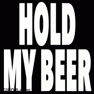 Dog Holding Beer On Head GIF